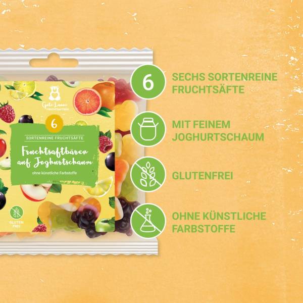 Fruchtsaftbären auf Joghurtschaum 150g