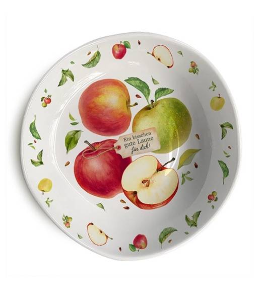 Schälchen 11,5 cm Apfelwissen Fine Bone China mit Apfelmotiven