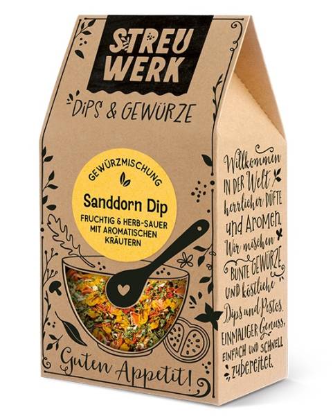 Gewürzmischung Sanddorn Dip mit Karotte, Sanddorn und Kräutern