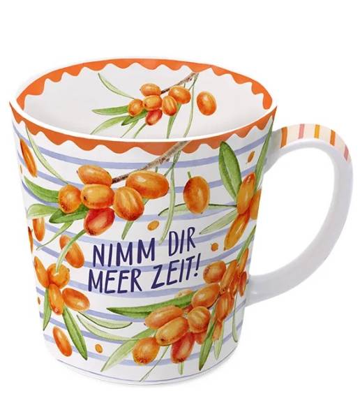 Becher 500 ml Sommerlaune Sanddorn aus Fine Bone China