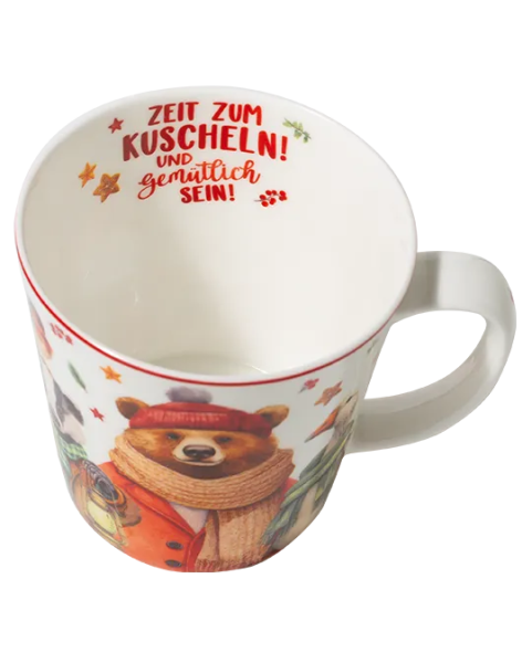 Winterbecher Gemütliche Gesellen 500 ml aus Fine Bone China