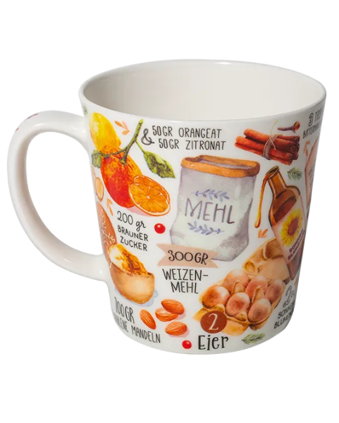 Winterbecher Lebkuchenbäckerei 500 ml aus Fine Bone China