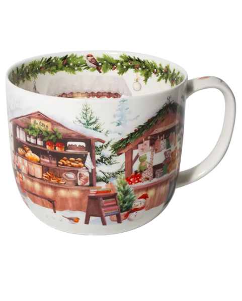 Jumbo-Winterbecher Winterbauernmarkt 700 ml aus Fine Bone China