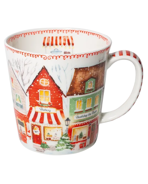 Winterbecher Winterdorf 500 ml aus Fine Bone China