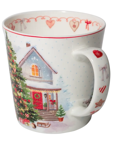 Weihnachtsbecher Weihnachtsbaum 500 ml aus Fine Bone China