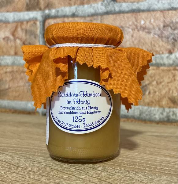 Sanddorn-Himbeer im Honig 125 g im Glas