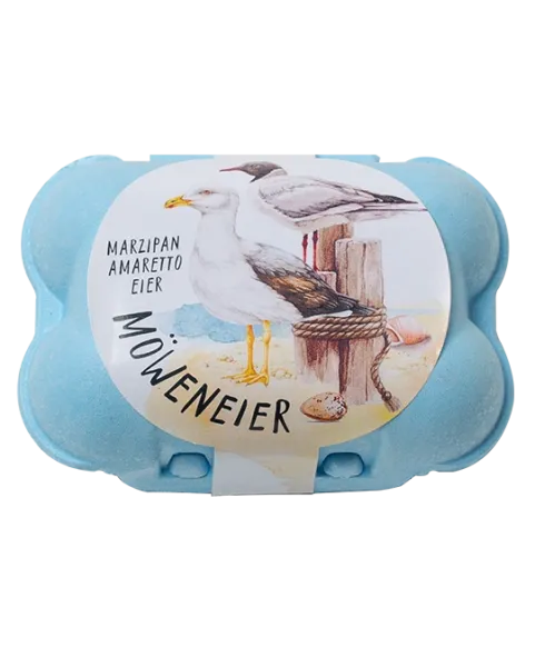 Möweneier Küstenvogel im kleinen Eierkarton