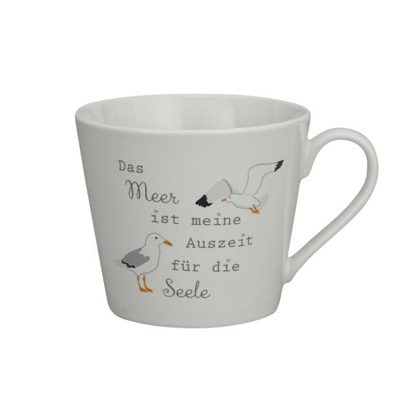 Porzellanbecher mit Spruch Das Meer ist meine Auszeit