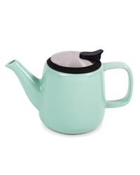 Teekanne 500 ml Türkis mit Metalldeckel und Sieb