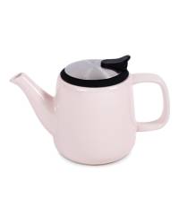 Teekanne 500 ml Rosa mit Metalldeckel und Sieb