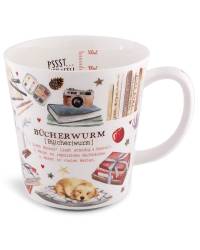 Becher 500 ml Bücherwurm