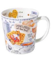 Becher 500 ml Waffeln Nordisch Blau